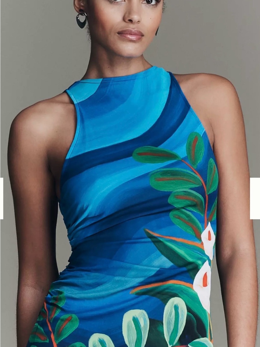 Farm Rio x Anthropologie Printed Sleeveless Midi Dress  New Med